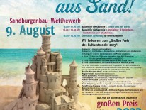 BILD:   		Sandburgen-Wettbewerb am Kulturstrand        
